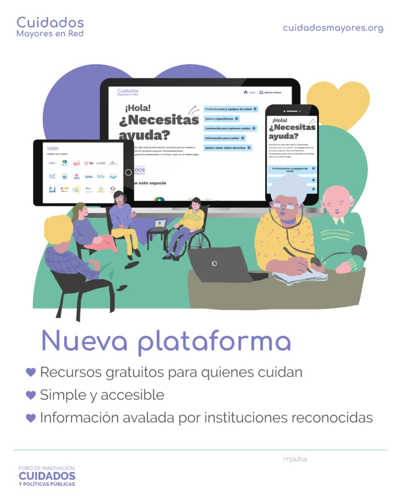 Cuidados Mayores en Red, una nueva plataforma con recursos gratuitos para quienes cuidan y apoyan a personas mayores